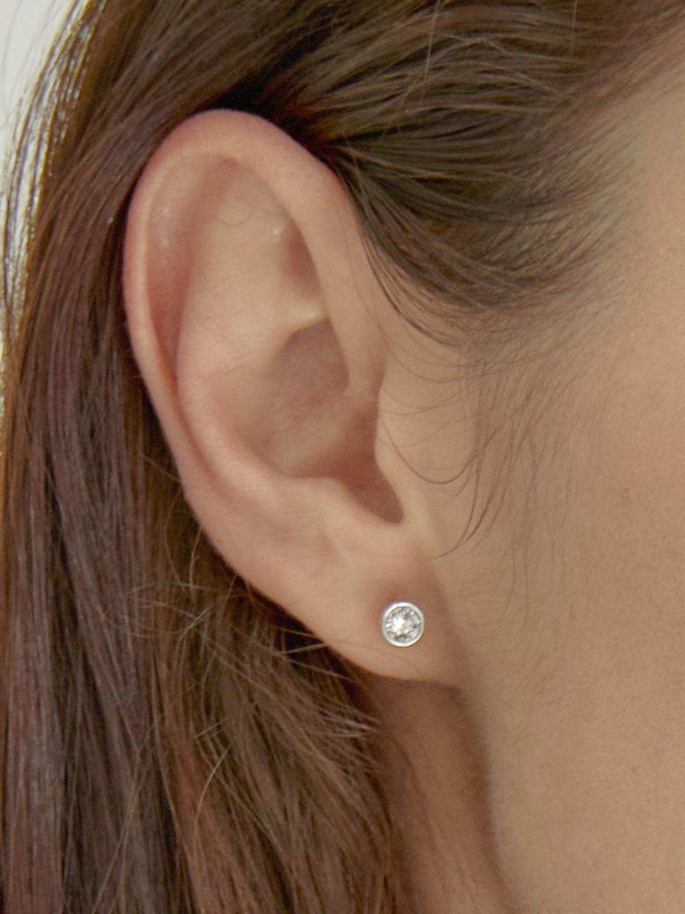 aphrose Sterling Silver Austrian Stone Circle Earrings