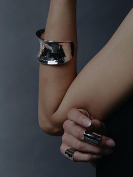 aphrose Sterling Silver Statement Bold Ring
