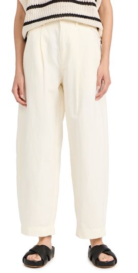 Apiece Apart Apiece Apart Bari Crop Trousers Cream 10