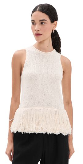 Apiece Apart Apiece Apart Maeve Knit Fringe Tank Ivory