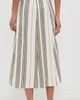 Apiece Apart Apiece Apart Stripe Marsala Wrap Skirt Affogato Stripe - 3
