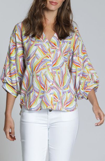 APNY APNY Blouson Sleeve Cotton Blend Button-Up Shirt