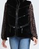 APNY APNY Chevron Panel Faux Fur Vest - 1