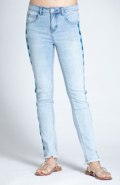 APNY APNY Emma Embroidered Frayed Skinny Jeans