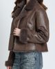 APNY APNY Faux Fur Trim Faux Leather Jacket - 3