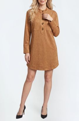 APNY APNY Faux Suede Shift Dress