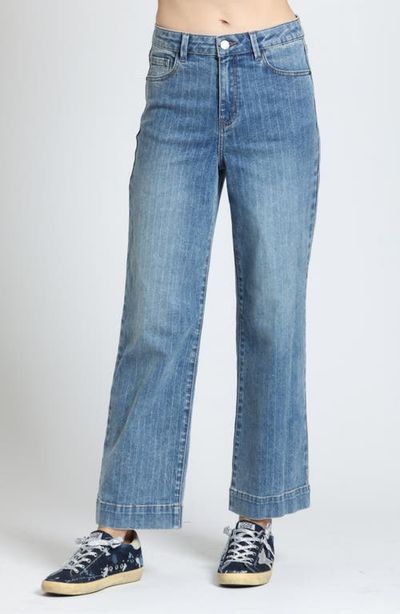 APNY APNY Glimmer Pinstripe Mid Rise Bootcut Jeans