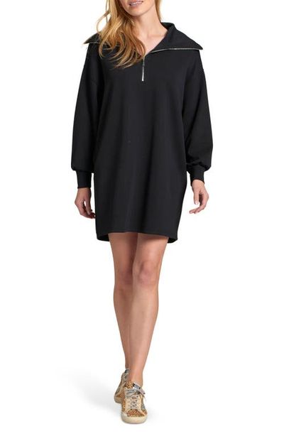 APNY APNY Half Zip Long Sleeve Sweatshirt Dress
