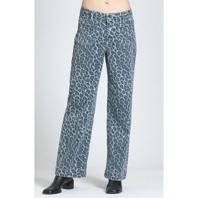 APNY APNY Leopard Print Wide Leg Jeans