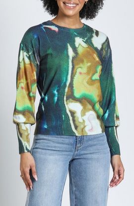APNY APNY Liquid Marble Crewneck Sweater