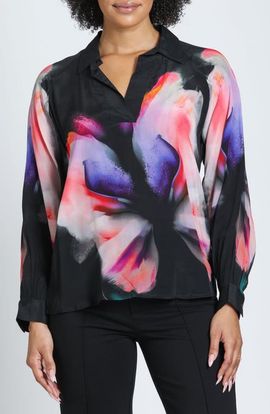 APNY APNY Long Sleeve Half Placket Pullover Top