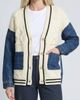 APNY APNY Mixed Media Cable Knit Jacket - 1