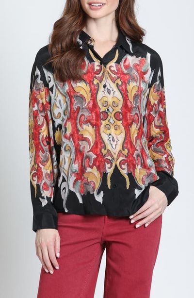 APNY APNY Print Roll-Up Sleeve Button-Up Shirt