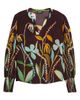 APNY APNY Print Split Neck Top with Smocked Cuffs - 5