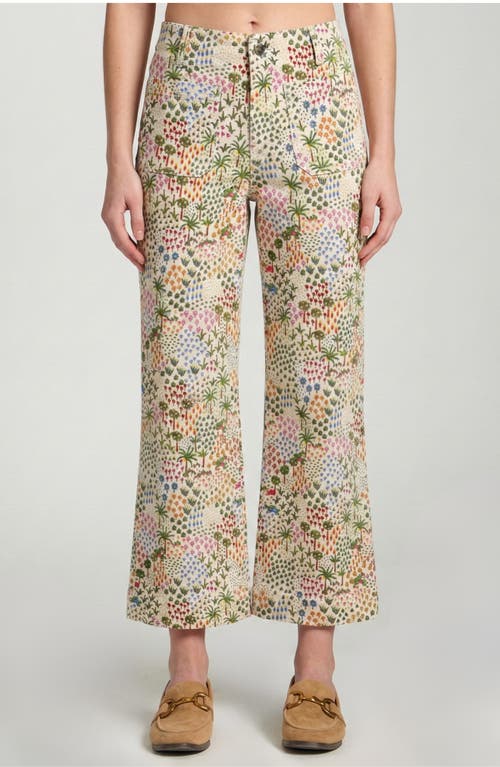 APNY APNY Print Wide Leg Ankle Jeans