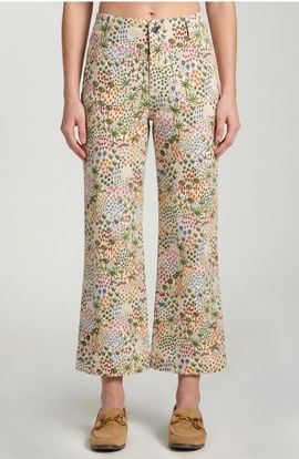APNY APNY Print Wide Leg Ankle Jeans