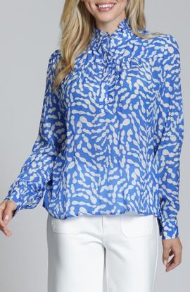 APNY APNY Ruffle Placket Top