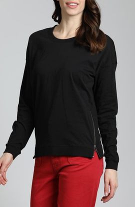 APNY APNY Side Zip Long Sleeve Cotton Pullover