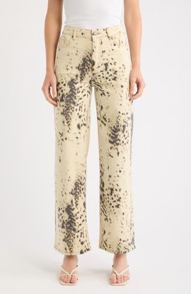 APNY APNY Splatter Pattern Mid Rise Bootcut Jeans