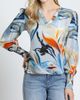 APNY APNY Split Neck Top with Smocked Cuffs - 1