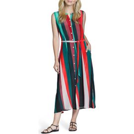 APNY APNY Stripe Belted Midi Shirtdress