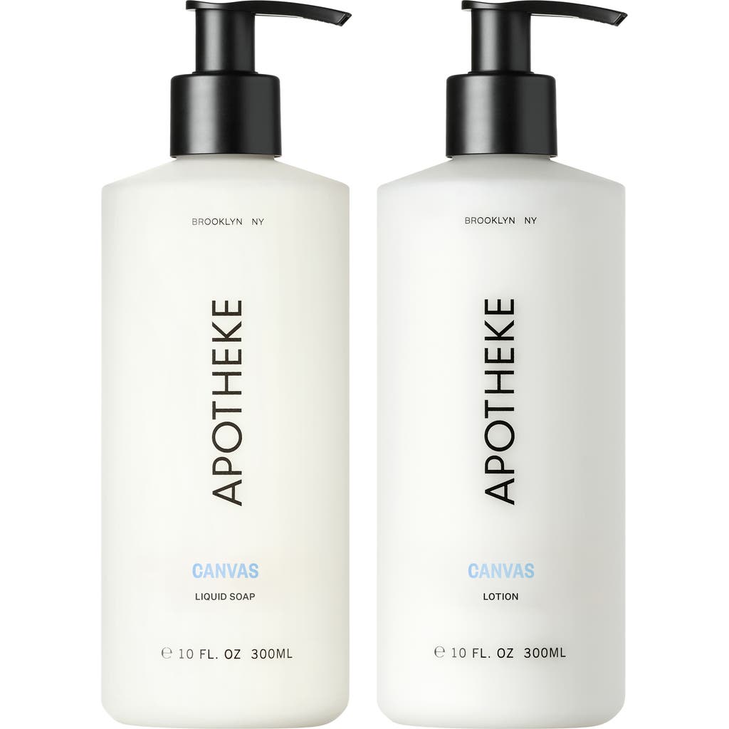 APOTHEKE APOTHEKE Canvas Liquid Soap & Lotion Set
