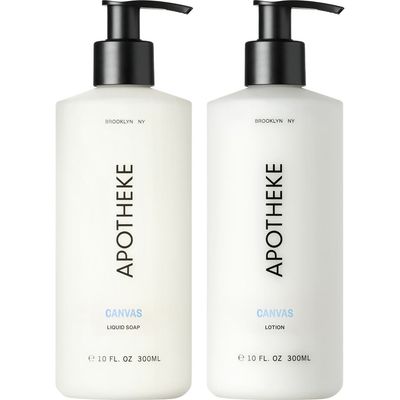 APOTHEKE APOTHEKE Canvas Liquid Soap & Lotion Set