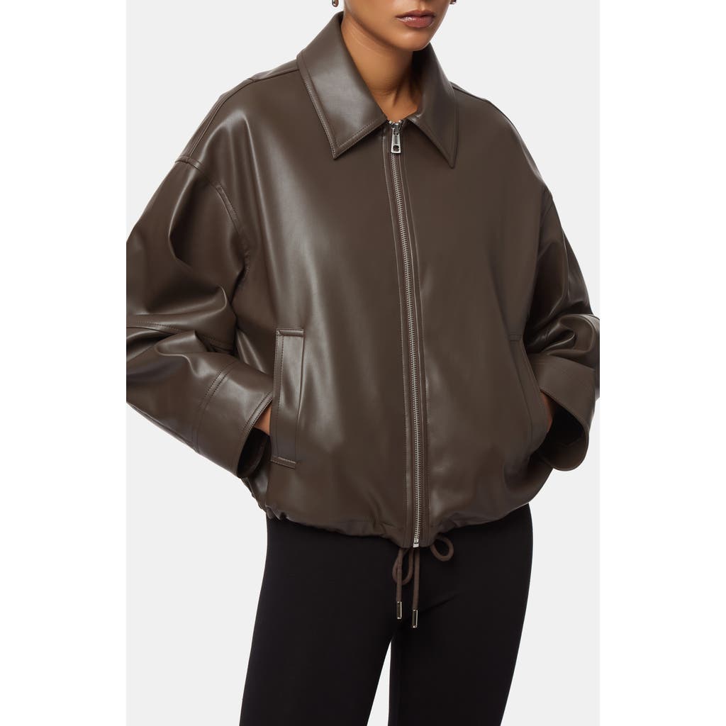 Apparis Apparis Ada Faux Leather Bomber Jacket