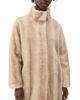 Apparis Apparis Blair Shaved Faux Mink Coat Latte Multi - 1