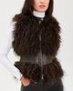 Apparis Apparis Cleo Mongolian Vest Deep Brown - 2