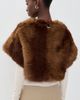 Apparis Apparis Devin Faux Mink Shrug Mink One - 3