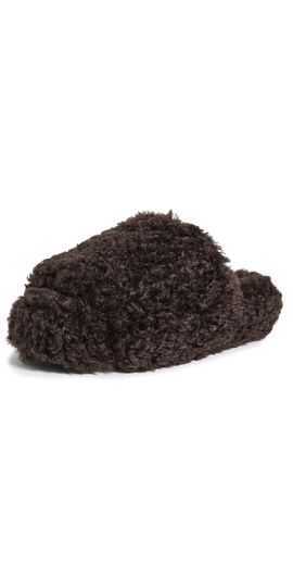 Apparis Apparis Dillon Bouclette Slides Brown
