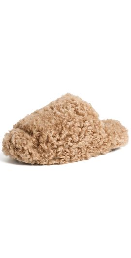 Apparis Apparis Dillon Bouclette Slides Camel