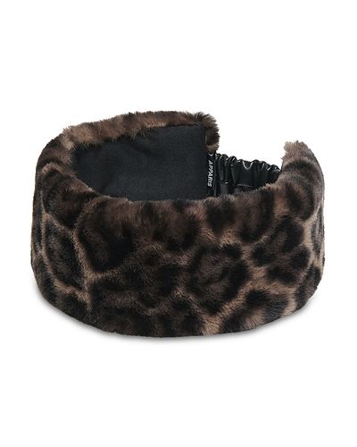 Apparis Apparis Eleni Leopard Print Faux Fur Headband
