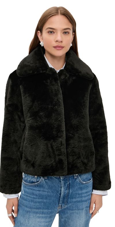 Apparis Apparis Elis Faux Fur Coat Noir