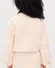 Apparis Apparis Ella Canvas Cropped Jacket Off White/Dark Brown - 3