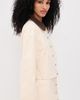 Apparis Apparis Ella Canvas Cropped Jacket Off White/Dark Brown - 4