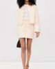 Apparis Apparis Ella Canvas Cropped Jacket Off White/Dark Brown - 5