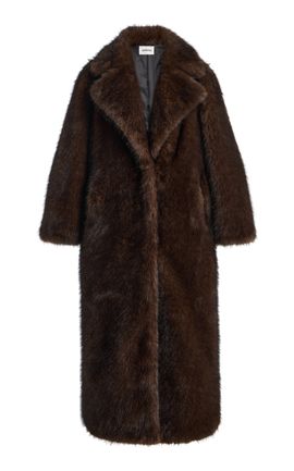 Apparis Apparis Gabrielle Sable Faux Fur Maxi Coat