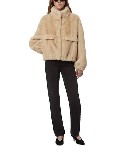Apparis Apparis Iris Shaved Faux Fur Bomber Coat