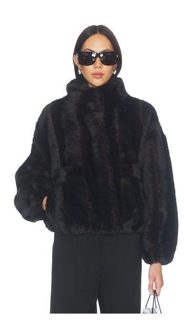 Apparis Apparis Iris Shaved Faux Mink Bomber