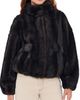Apparis Apparis Iris Shaved Mink Bomber Jacket Noir Multi - 1