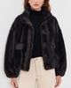 Apparis Apparis Iris Shaved Mink Bomber Jacket Noir Multi - 2