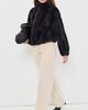 Apparis Apparis Iris Shaved Mink Bomber Jacket Noir Multi - 5