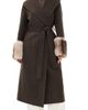 Apparis Apparis Jill Wool Coat Brown/Grey Mink - 1