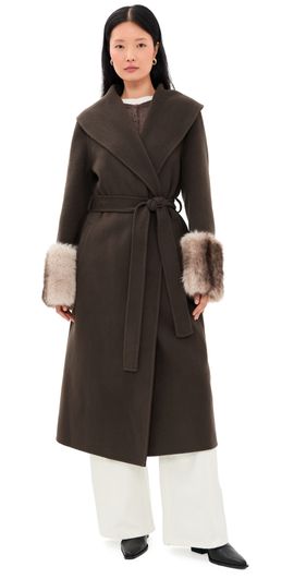 Apparis Apparis Jill Wool Coat Brown/Grey Mink