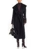 Apparis Apparis Jill Wool Faux Fur Trim Belted Long Coat - 2