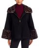 Apparis Apparis Judie Wool Faux Fur Trim Coat - 1