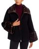 Apparis Apparis Judie Wool Faux Fur Trim Coat - 3