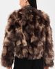 Apparis Apparis Lillet Patchwork Bomber Noir/Brown Multi - 3